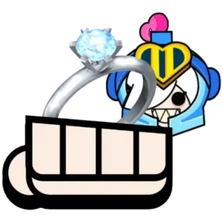 💍 订婚戒指, 求婚, 珠宝, 卡通, 柯莱特 telegram sticker