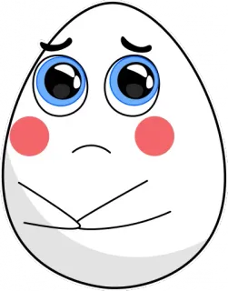 😔 ei, traurig, augen, cartoon, süß, emoji telegram sticker