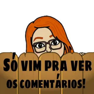 👁 SÓ VIM PRA VER OS COMENTÁRIOS! comments, watching, internet, social media telegram sticker