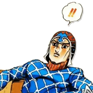 4⃣ Guido Mista JoJo's Bizarre Adventure anime, manga, jojo, jojos bizarre adventure, mista, personnage, dessin animé whatsapp sticker