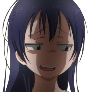 ☹ anime, sad, girl, character, expression telegram sticker