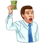 😀 เงิน, ธุรกิจ, เงินสด, ความสำเร็จ, การเงิน, ความมั่งคั่ง telegram sticker