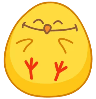 😇 chick, yellow, cute, happy, animal, bird telegram sticker