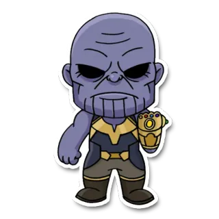 👿 Thanos Thanos, supervillain, Marvel, comic book, character, Infinity Gauntlet telegram sticker