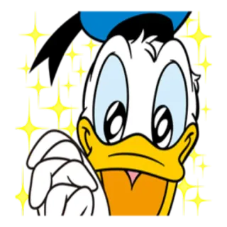 🙃 Donald Duck hoạt hình, vịt, disney, nhân vật, chỉ tay telegram sticker