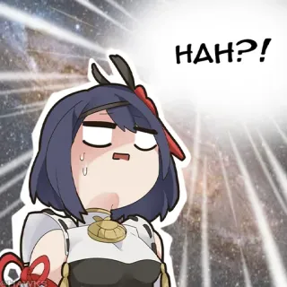 💠 HAH?! аниме, в замешательстве, вопрос, реакция, милый telegram sticker