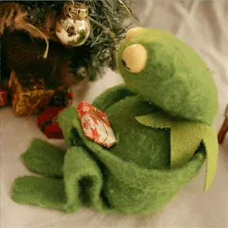 😑 Kermit Kermit la rana, Natale, regalo, festivo, Muppets, vacanze, carino whatsapp sticker