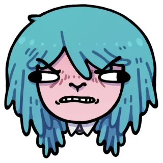 😡 Figur, wütend, Cartoon, Illustration whatsapp sticker