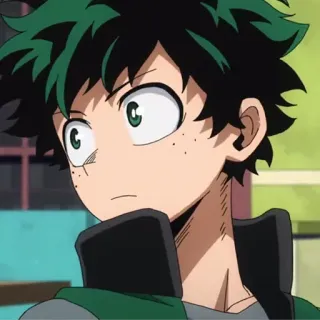 🎒 Izuku Midoriya My Hero Academia anime, manga, my hero academia, izuku midoriya, deku, character telegram sticker