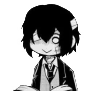 ✨ Osamu Dazai Bungo Stray Dogs Anime, Manga, Personaje, Bungo Stray Dogs, Dazai, Osamu Dazai, Chibi telegram sticker