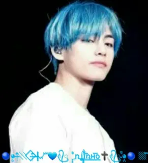 ⭕️ Gamho K-Pop, Idol, Sänger, blaue Haare telegram sticker