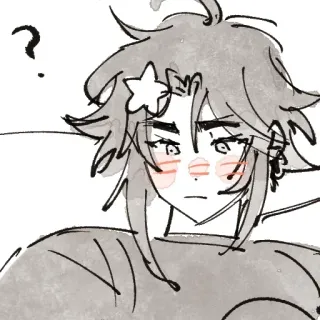 🧐 Anime, Frage, Cartoon, Illustration, Verwirrt telegram sticker