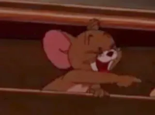 😂 Jerry desenho animado, rato, personagem, animação, apontando telegram sticker