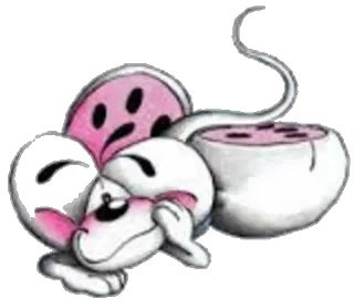 ❤ rato, fofo, desenho animado, animal, adesivo telegram sticker