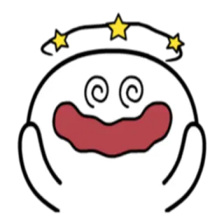 😱 schwindelig, verwirrt, Cartoon, Gesichtsausdruck, Emoji, Figur telegram sticker