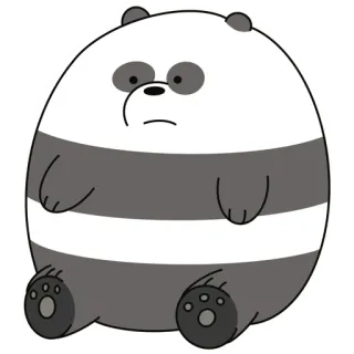 🍩 Panda We Bare Bears Panda, We Bare Bears, Kartun, Binatang, Beruang telegram sticker