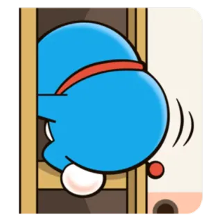 😶 Doraemon Дораэмон, мультфильм, аниме, синий кот, кот-робот, дверь telegram sticker