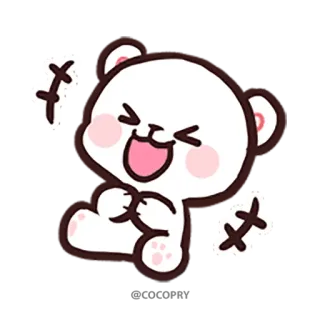🤣 ours, dessin animé, mignon, joyeux, emoji, autocollant whatsapp sticker