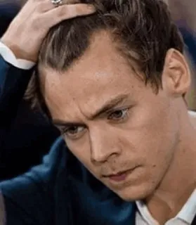 🎵 Harry Styles harry styles, singer, celebrity, person, confused telegram sticker