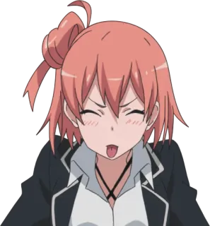 😛 Anime, Menina, Língua, Expressão, Desenho animado telegram sticker