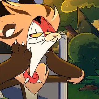 😙 Striker Helluva Boss Helluva Boss, Striker, Cartone animato, Demone, Western telegram sticker