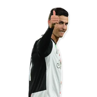 👍 Cristiano Ronaldo football, joueur de foot, athlète, pouce levé, célébrité whatsapp sticker
