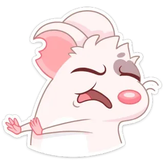 🙅‍♂️ мышь, мультфильм, животное, милый, грызун telegram sticker