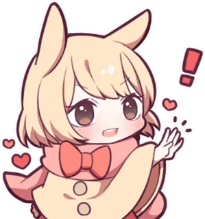 ✋ 动漫, 卡哇伊, 可爱, 爱心, 角色, 卡通 telegram sticker