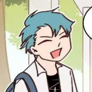 💌 Anime, Chłopak, Kreskówka, Manga, Uczeń, Uśmiechnięty telegram sticker