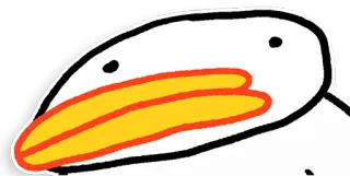 🦆 duck, meme, cartoon, animal telegram sticker
