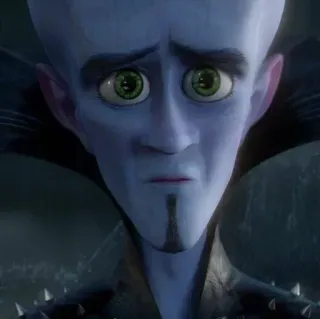 🌟 Megamind film, dessin animé, méchant, Megamind, personnage telegram sticker