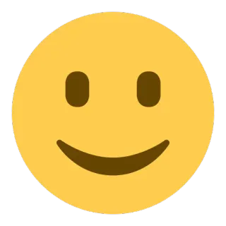 🙂 emoji, smiley, smile, yellow, happy, face telegram sticker