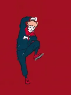 🖤 Yuji Itadori Jujutsu Kaisen anime, jujutsu kaisen, yuji itadori, manga, fighting, martial arts whatsapp sticker