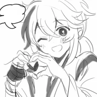 ♥️ Anime, Coeur, Dessin, Kawaii, Mignon telegram sticker
