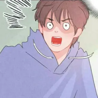 😲 ตกใจ, ประหลาดใจ, เสื้อฮู้ด, การ์ตูน, ภาพประกอบ, สีหน้า telegram sticker