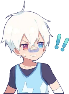 ‼️ Anime, Mangá, Chibi, Personagem, Expressão, Fofo, Sticker telegram sticker