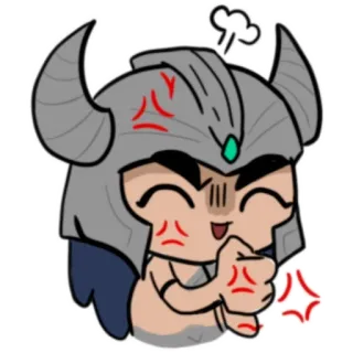 😡 arrabbiato, casco, cartone animato, adesivo, personaggio telegram sticker