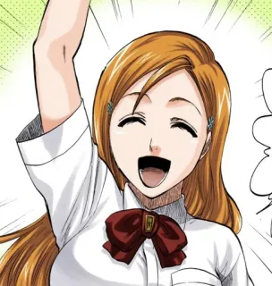 👋 Orihime Inoue Bleach Anime, Manga, Orihime Inoue, Bleach, Felice, Sorriso, Ragazza telegram sticker