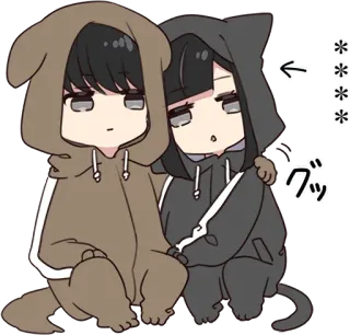 🍫 * * * *
クッ Anime, Mignon, Kawaii, Animaux telegram sticker