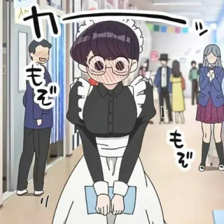 😳 Komi Shouko Komi Can't Communicate かもぞ 애니메이션, 만화, 메이드, 귀여운, 코미 양은 커뮤증입니다, 코미 쇼코 telegram sticker