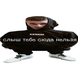 🚷 слыш тебе сюда нельзя telegram sticker