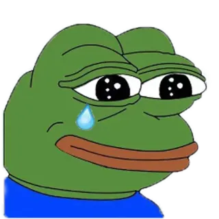 😭 Pepe the Frog Pepe, Żaba Pepe, Meme, Smutny, Płaczący, Żaba, Meme internetowy telegram sticker