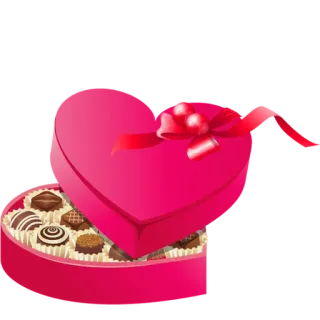 ❤ chocolate, valentine's day, candy, heart, box of chocolates telegram sticker