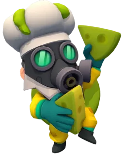 🔥 chef, gas mask, cartoon, cheese, food telegram sticker