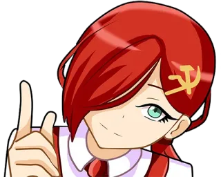 🤫 Anime, Fille, Politique, Communisme, Faucille et marteau, Offensant whatsapp sticker