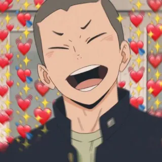 ❤️ anime, heart, stars, cartoon, happy, smiling telegram sticker