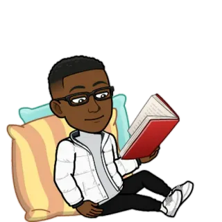🙃 漫画, 読書, 本, リラックス, キャラクター, Bitmoji, 癒し telegram sticker