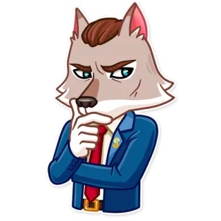 🤔 loup, costume, chut, secret, animal telegram sticker