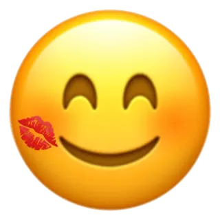😊 Эмодзи, Поцелуй, Лицо, Смайлик, Любовь, Выражение whatsapp sticker