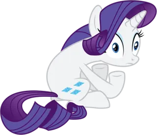 😳 Rarity My Little Pony редкость, My Little Pony, Пони, Единорог, Мультфильм telegram sticker